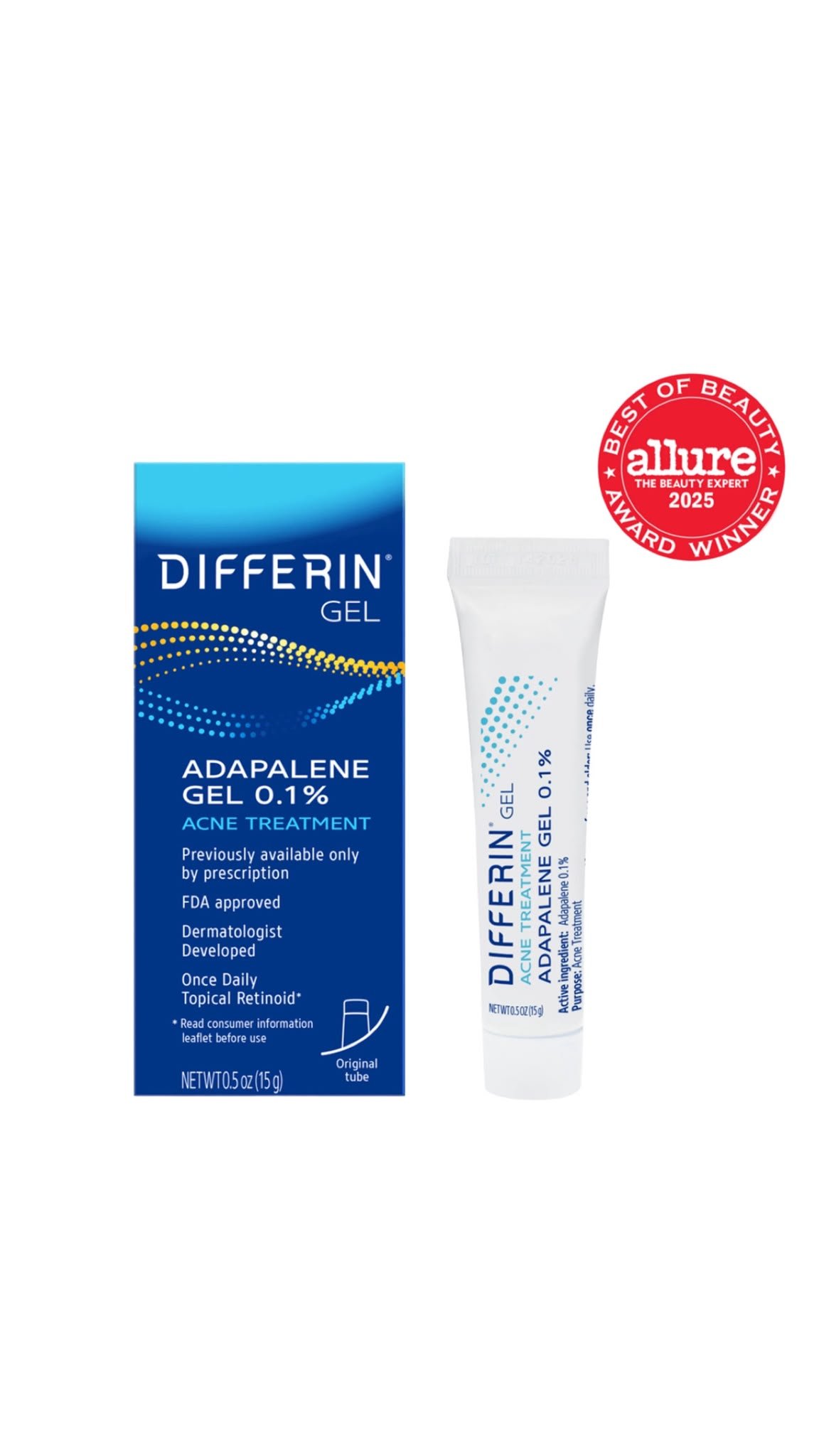 Differin Adapalene Gel 0.1 % Acne Treatment 15g