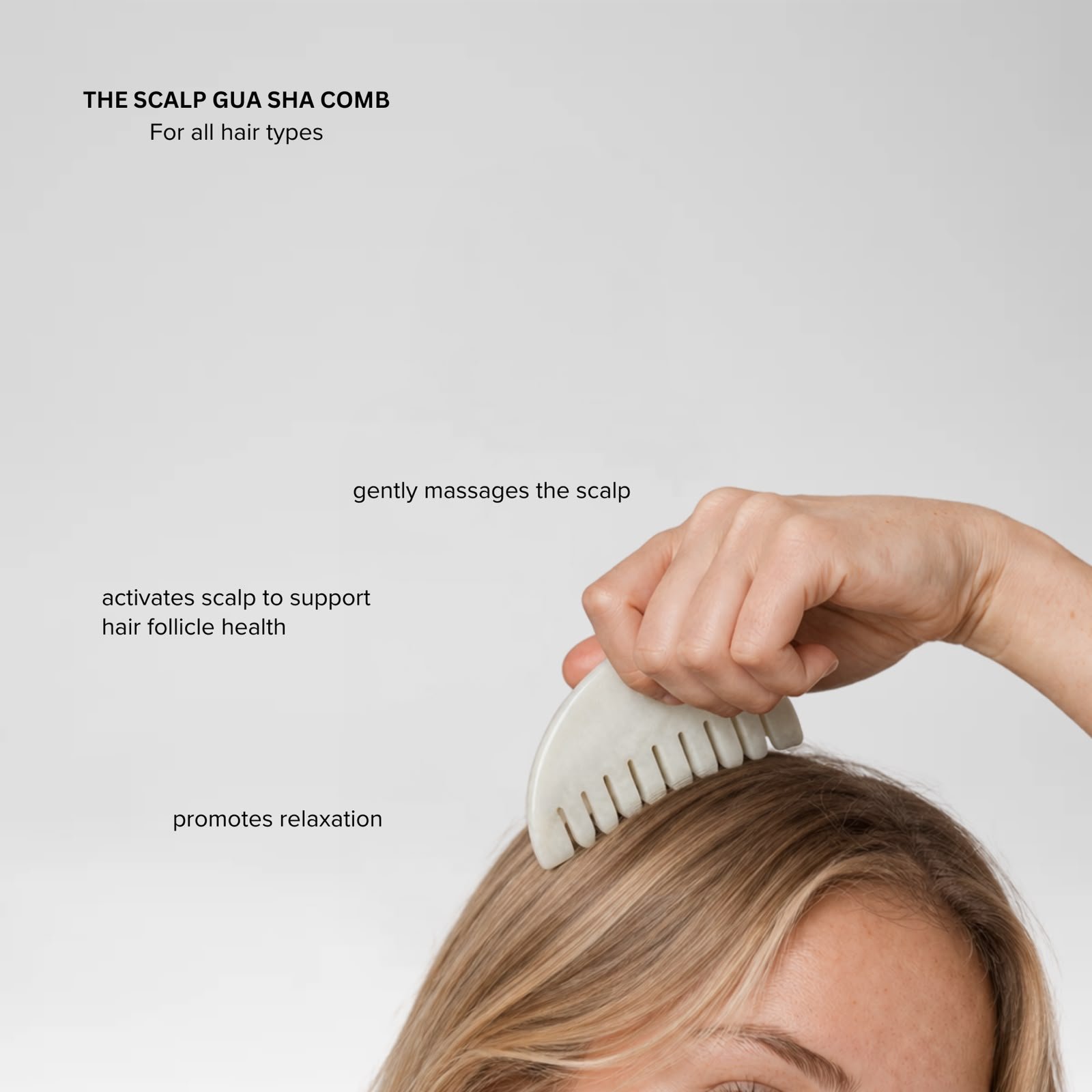 SEPHORA Jade Gua Sha Scalp And Neck Comb