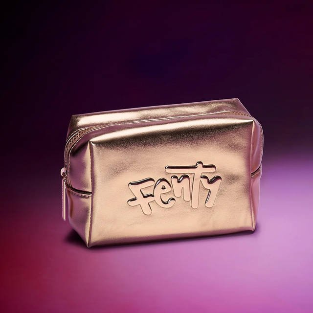 Fenty Beauty Bajan Bronze Metallic Makeup Bag